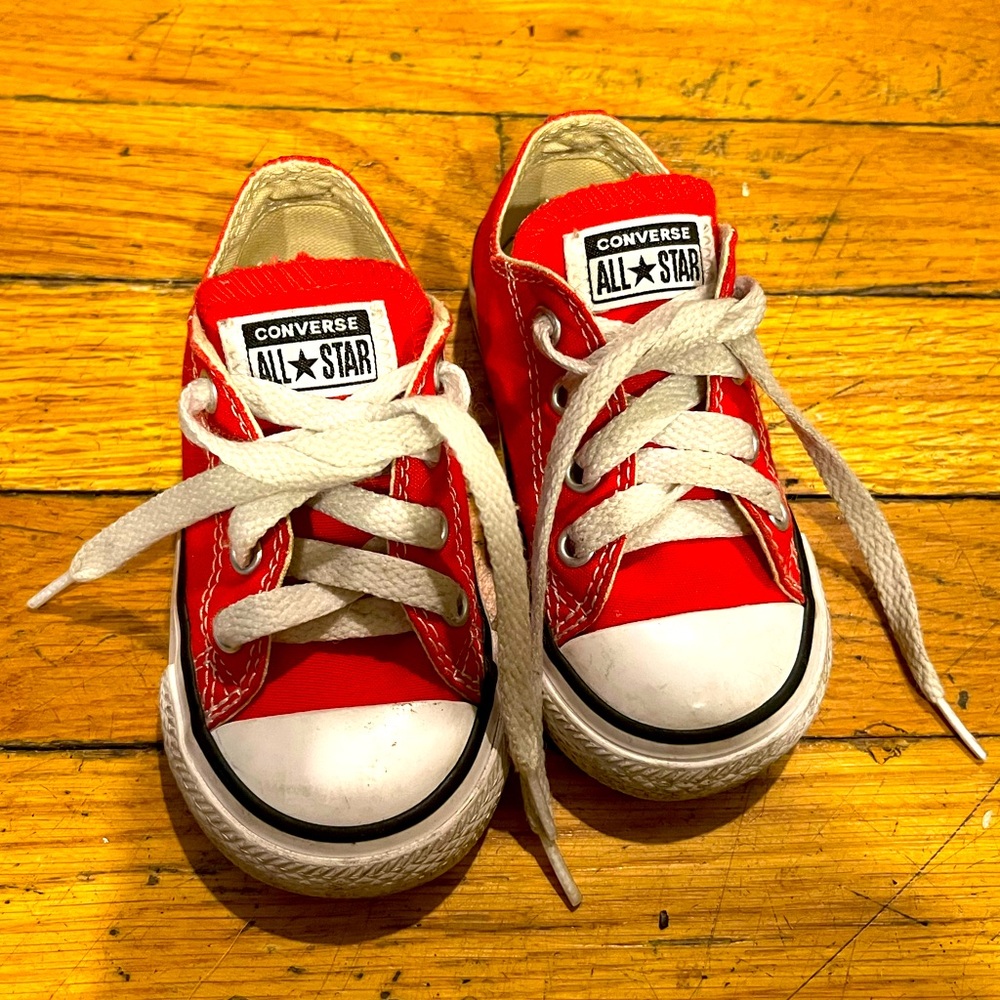 Converse Kids Red All Star Sneakers